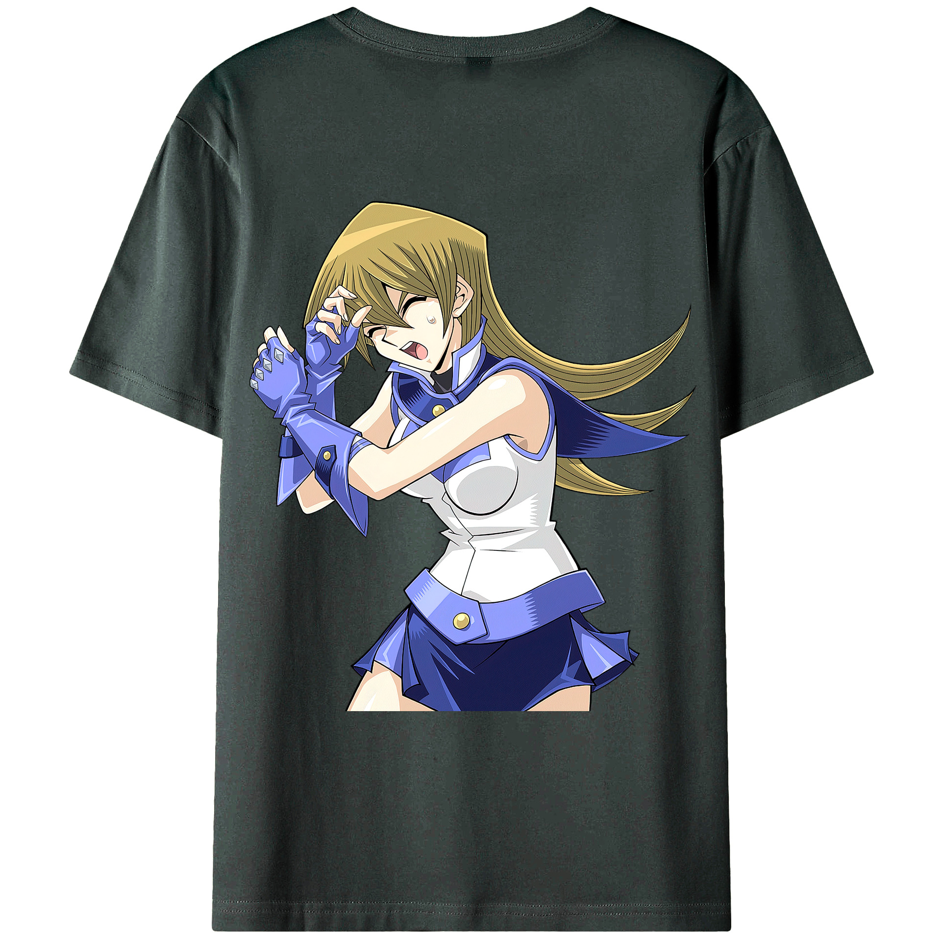 （画像用） 遊☆戯☆王 Yu-Gi-Oh! 綿100％ メンズ半袖Tシャツ（バックプリント） 通気性